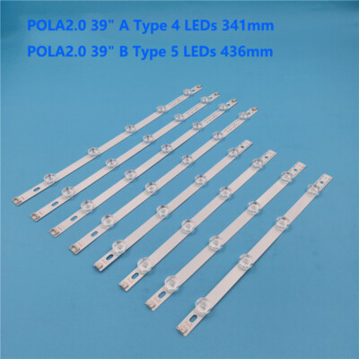 8 Stk LED-Streifen für LG lnnotek POLA 2.0 39''A/B Type Rev 0.0 39LA6200 39LA6130