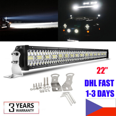 22zoll 405W LED Arbeitsscheinwerfer Lichtbalken Lampe 12V 24V light Bar Leuchte