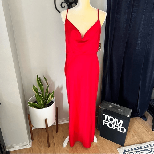 Vestido Taylor Midi Sin Mangas Midi, Vestido de Fiesta de Vacaciones/Navidad, Rojo, Talla 10, Nuevo con Etiquetas - Imagen 2 de 13