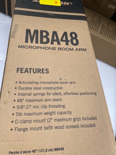 SAMSON MBA48 / 48”Broadcast Microphone Boom Arm with Desk Clamp and Grommet NEW - Picture 4 of 8