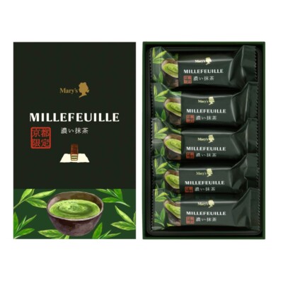 Mary Chocolate Uji Matcha Mille-Feuille Set Japanese Green Tea Sweet Gift Japan
