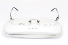 SHARAKU 60-0057 c3 Original Eyeglasses Rimless TITANIUM Ultra Light Gray Japan