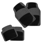4 PIECE HEAVY DUTY UNIVERSAL TITAN METALLIC LOOK FLOOR MAT SET VAN CAR MATS S247