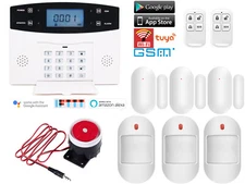 V22 Tuya WiFi APP GSM Wireless Home Security Alarm System+Alexa+Google Assistant
