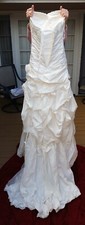 En Vogue Bridal Wedding Dress Style 4051 Size 4 Ivory White Silver Beads NEW