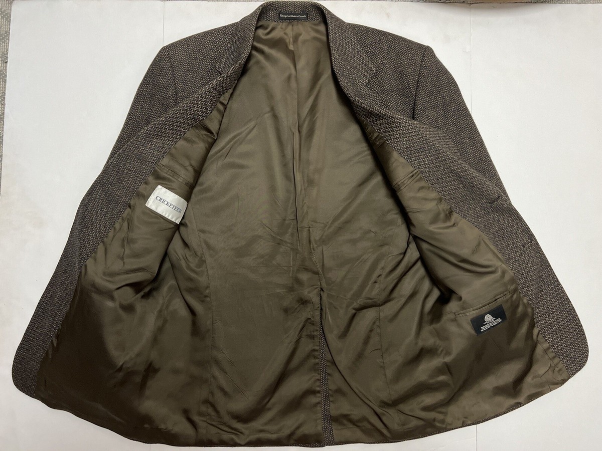 Veste Tweed Marron Homme - Taille 44 Pouces (Short/Courte) - Sans Marque