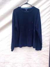 Vtg nautica Mens Jumper Size XL Sweater Extra Soft Preppy Nautical Navy Red