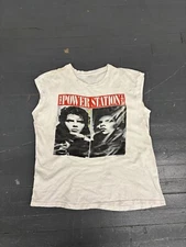 Vintage 1985 the power station tour sleeveless tee Sz XL Rock Band