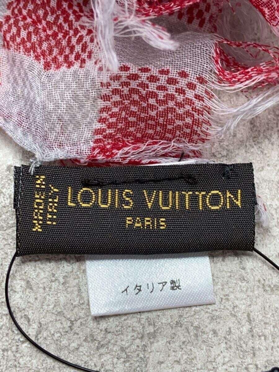 LOUIS VUITTON silk red full pattern women's 401910 scarf