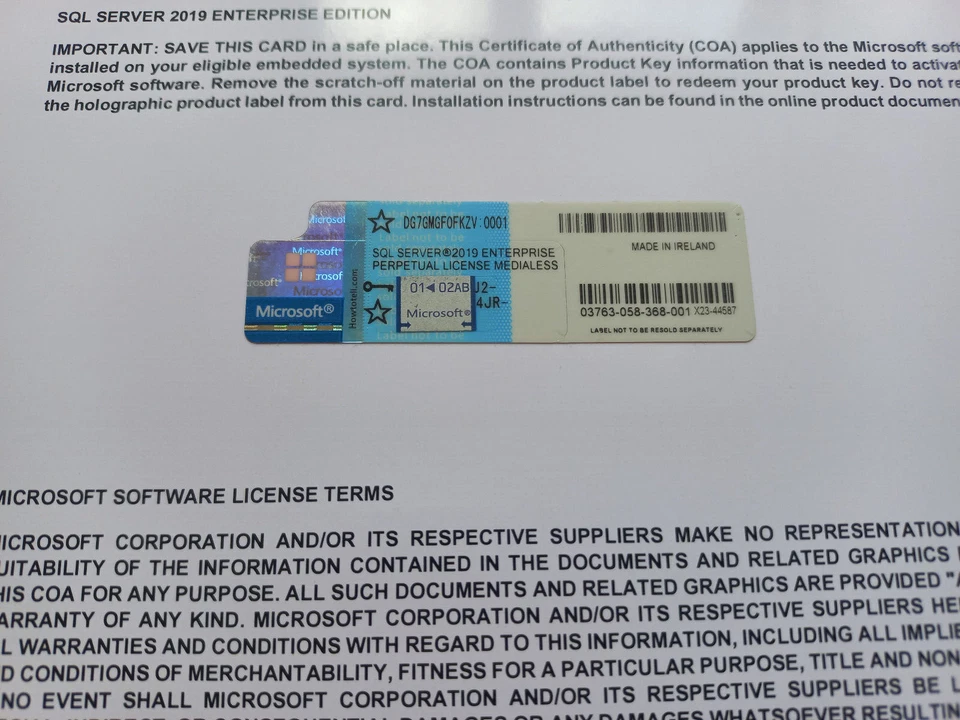 Microsoft SQL Server 2019 Enterprise 96 Core Authentic unlmitd CALs DG7GMGF0FKZV - Image 3 of 3
