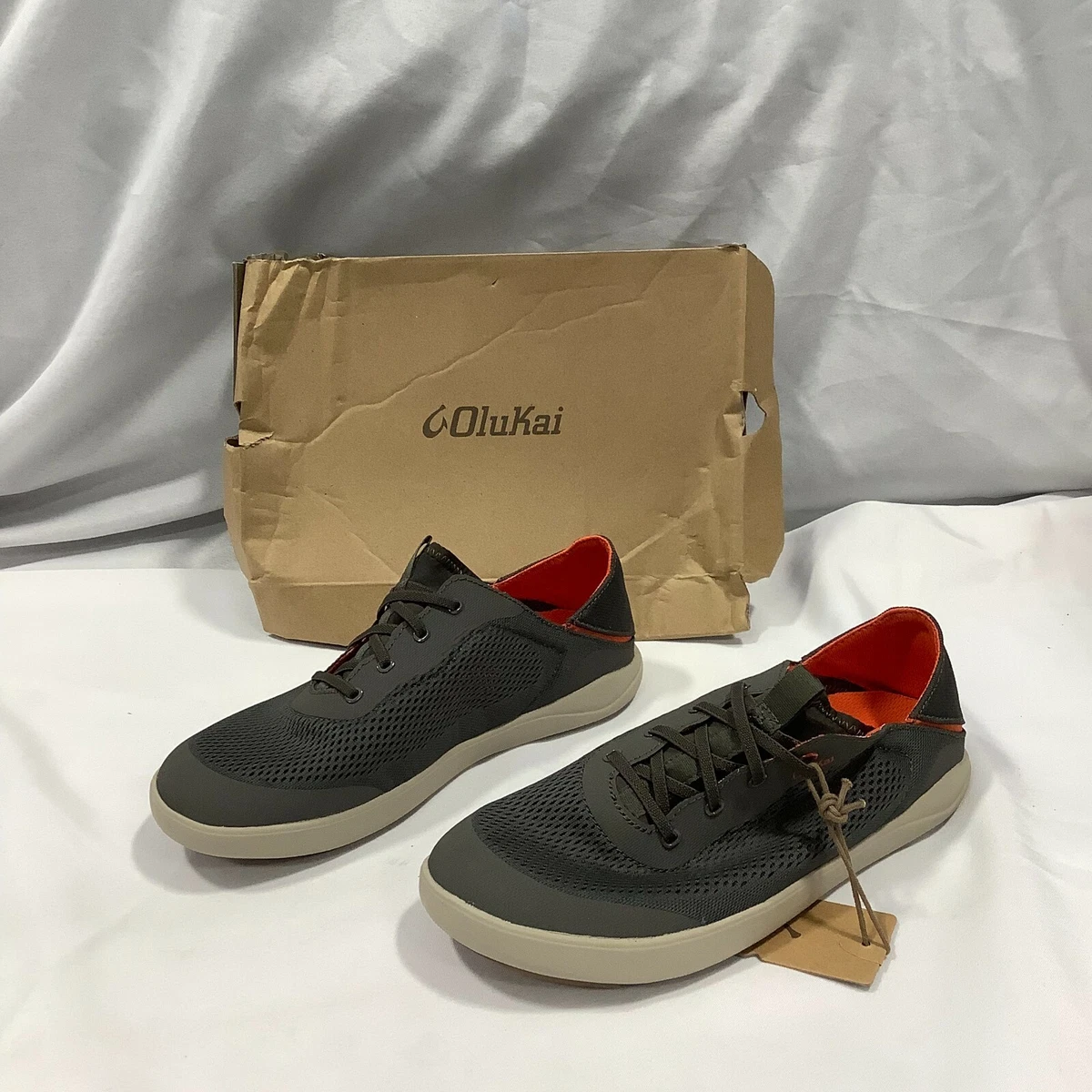 Olukai Mens Nohea Moku Pae 10472 4EKZ Island Salt Koi Sneaker Shoes Size 9.5