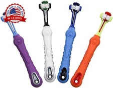 Cepillo de dientes para perro gato mascotas cepillos limpieza bucal canino 4pack