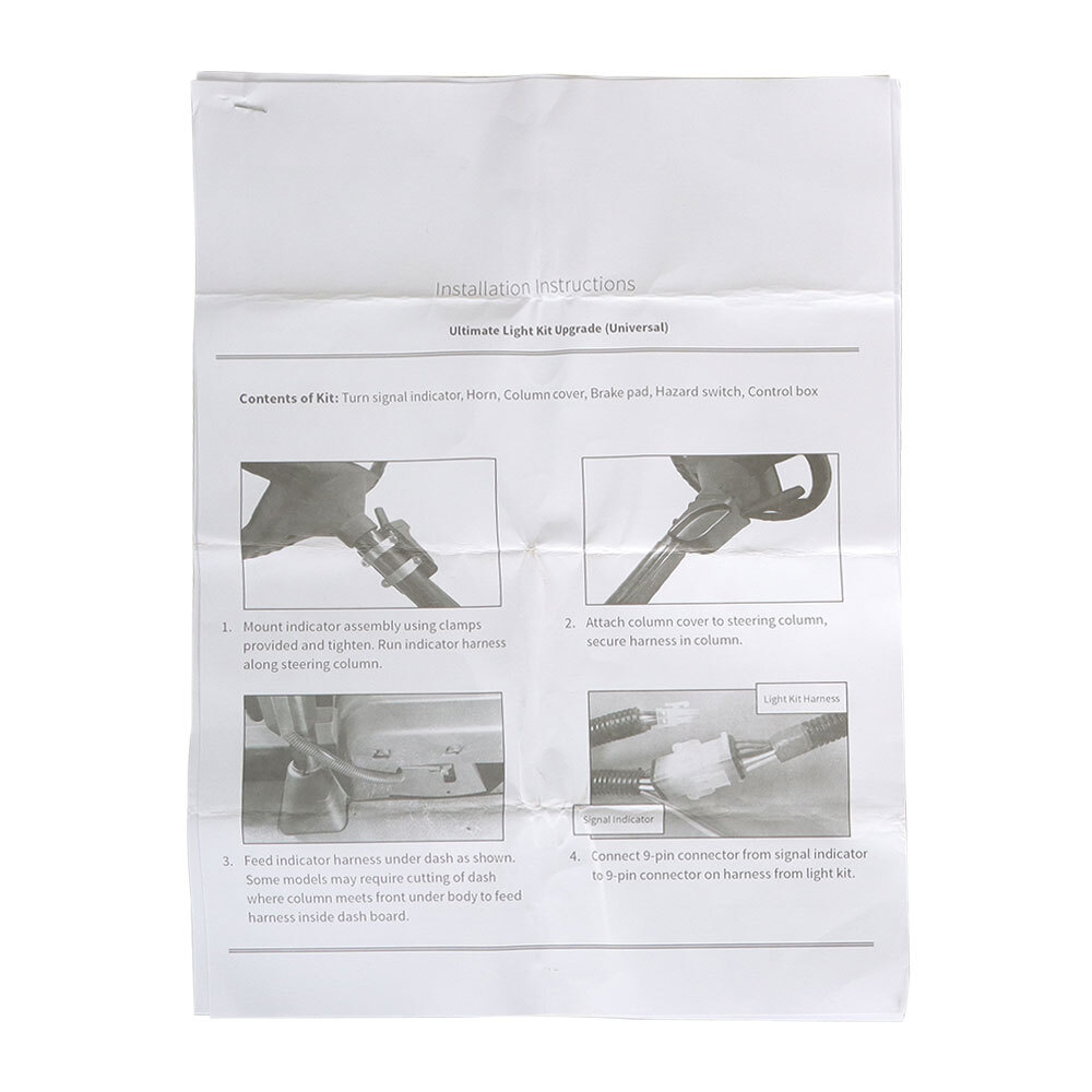 Golf Cart LED Light Turn Signal Kit W/ Horn Brake Hazard For Club Car Yamaha