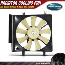 A/C Condenser Fan with Shroud Assembly for Subaru Outback 01-04 H6 3.0L 4-Blade
