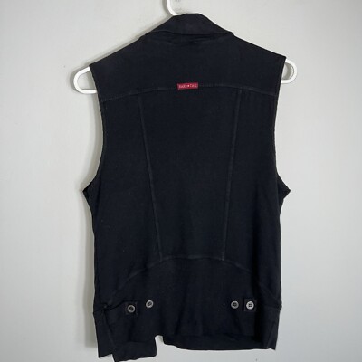Hard Tail Forever Women's Asymmetric Zip Vest-Cotton Blend Hard Tail Forever Women's Asymmetric Zip Vest-Cotton Blend
