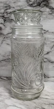 Vintage Mr Peanut Decorative Jar With Lid. Anchor Hocking. Clear Glass....