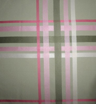 DESIGNERS GUILD Ribbon Check Pink Green Viscose Cotton England Remnant New