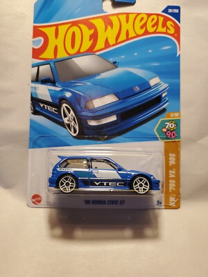 ミニカー Hot Wheels '90 HONDA CIVIC EF TH 2025 Hot wheels 1990 HONDA CIVIC EF BLUE Series HW '70S Vs