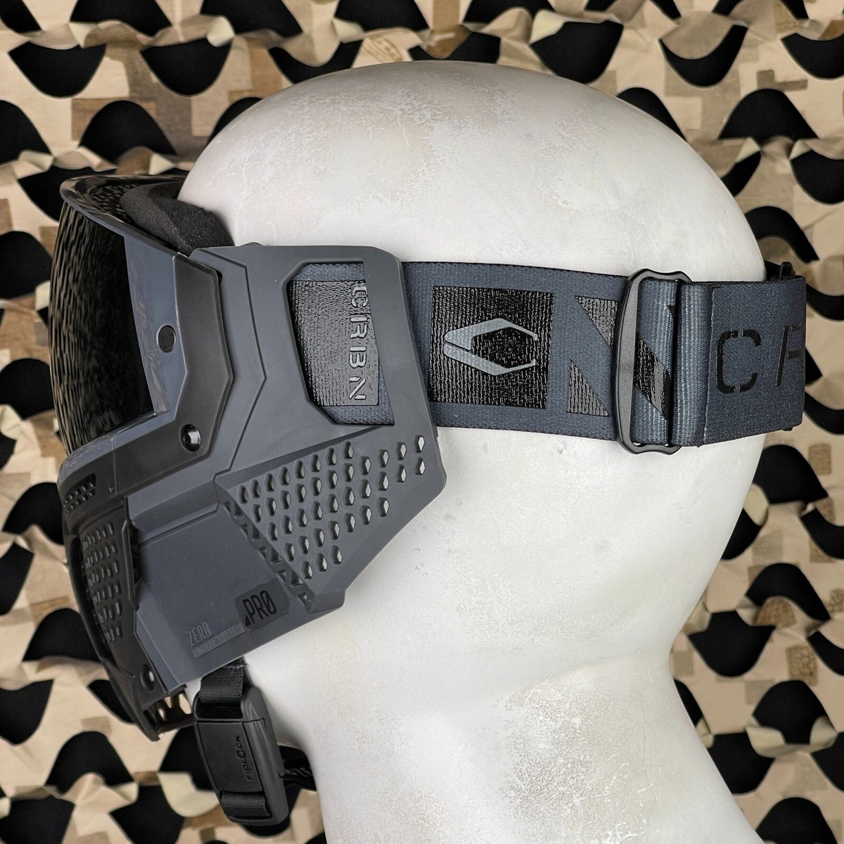 Masque Paintball CRBN Zero Pro – Carbone Violet Miroir Cyan – Neuf