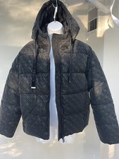 Nwt Guess Women’s Black Down Jacket From Italy Size Large/medium