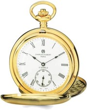 Charles Hubert IP-plated Stainless Steel White Dial Pocket Watch XWA4341