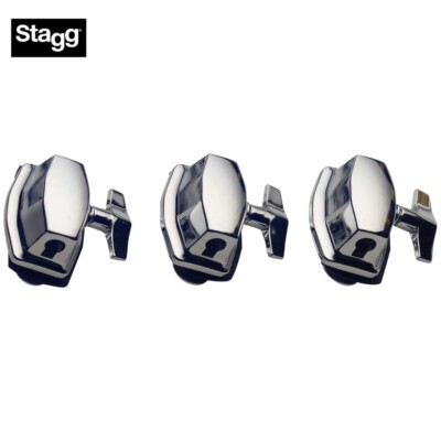 Stagg FS3B Floor Tom Drum Leg Brackets 3-Pack w Mounting Screws for Drums