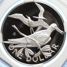 1984 British Virgin Islands UK Elizabeth II BIRD Proof Silver Coin NGC i106374