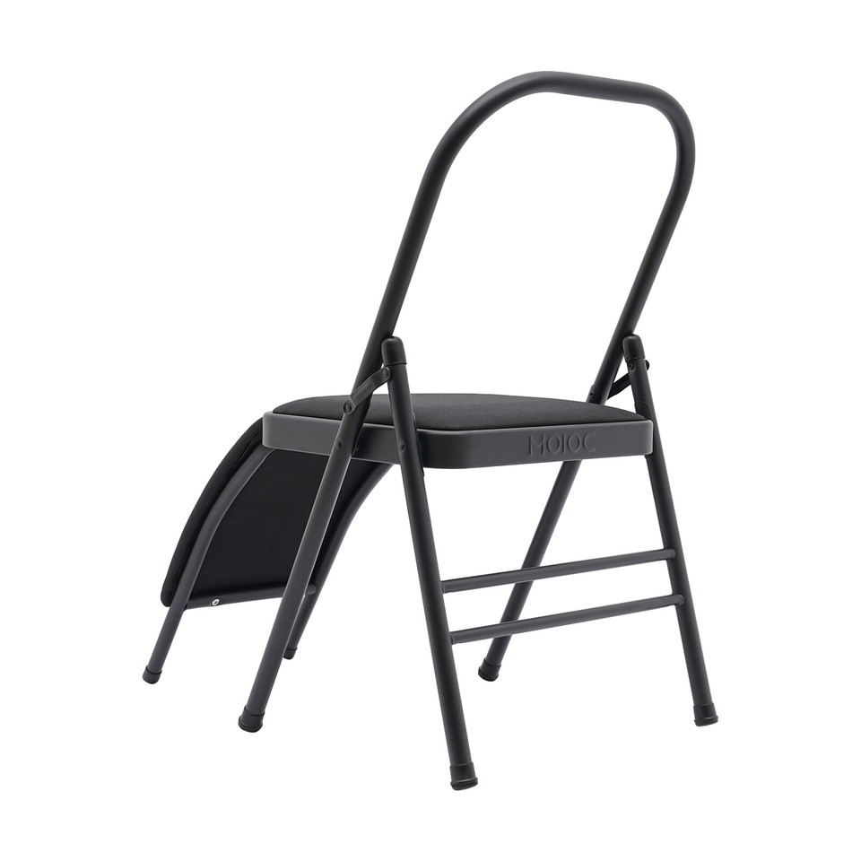 Yoga Auxiliary Chair With Lumbar Back Support Foldable Balance