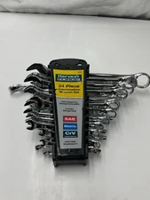 Harvest Forge 24-Piece 12-Point Angled Head Combination Wrench 88130 Silver