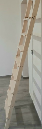 Scala In Legno Massello Per Soppalco O Letto A Castello – Portata 170kg, Made In Italy