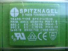 Ten 10 Spitznagel Spk0140909 1.5va Sense Xfrms 230v Pri Dual 9v Sec - Unused