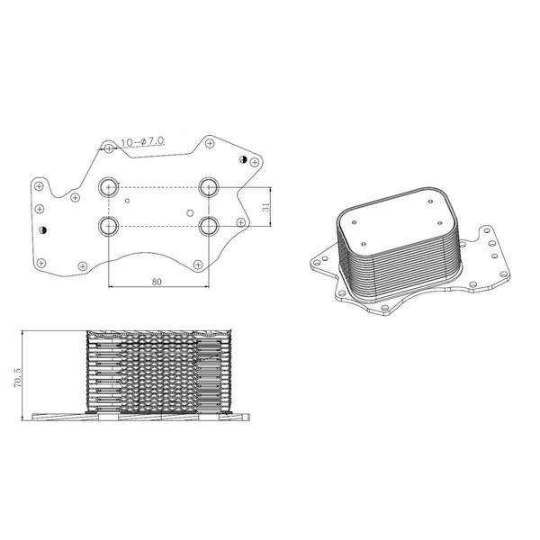 ÖLküHler FüR Audi A6 Allroad 4FH C6 4F5 4LB VW Touareg 7LA 7L6 7L7 Phaeton-image
