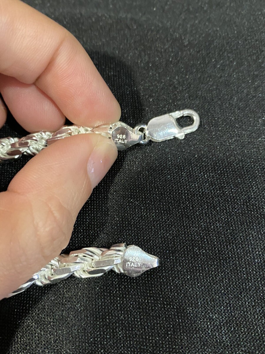 925 Sterling Silver Men's Womens Thick Twisted Rope Chain 925 Sterling Silver Men's Womens Thick Twisted Rope Chain