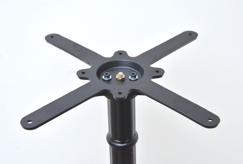 black premium cast iron table base dining restaurant cafe pub three leg - ornate - Picture 2 of 6