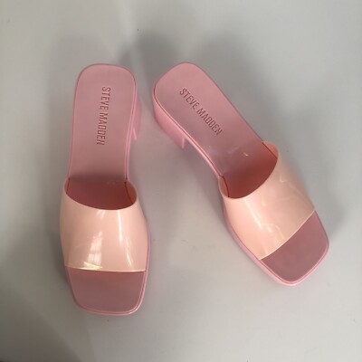 Steve Madden Harlin Sandals Pink Rubber Chunky 8 $59 | eBay