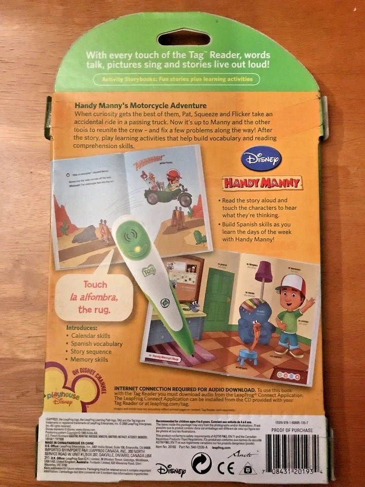 Tag Book - Disney Handy Manny - Aventura de motocicleta para idades 4-6 - Imagem 2 de 4