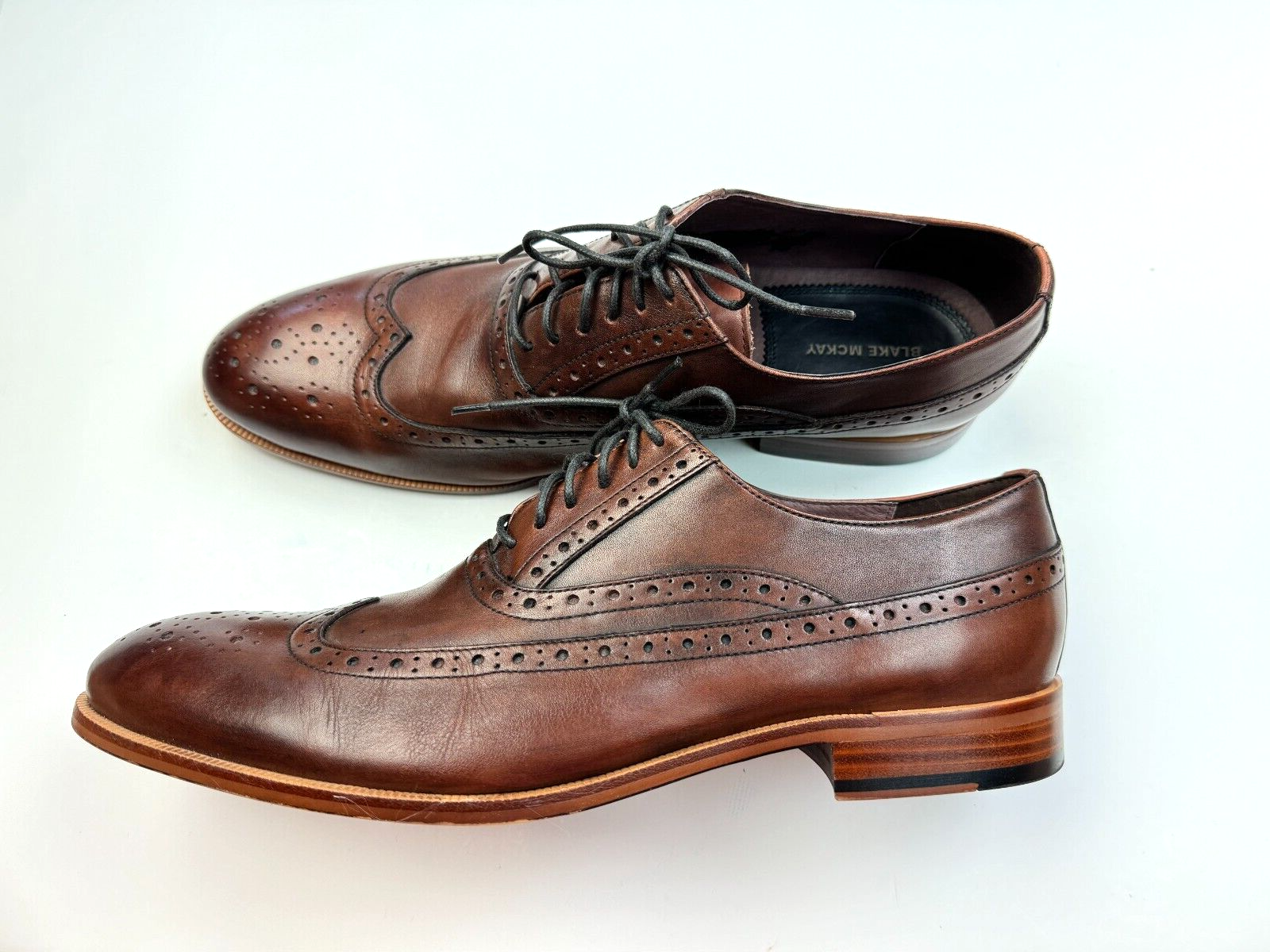 SAOLA Scarpe Oxford Blake McKay T5 uomo 12 usate in ottime condizioni artigianali eleganti pelle stringate marrone