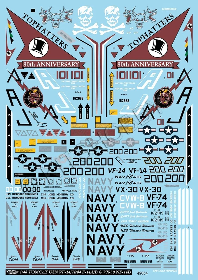DXM decal 1/48 USN F-14 Tomcat Collection 2 (VF-14 / VF-84 / VF-74 / VX-30) - Image 4 of 4
