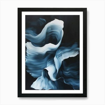 ''Blaue Welle'' 7 Kunstdrucke gerahmt Wandbild Poster Leinwanddruck Bild