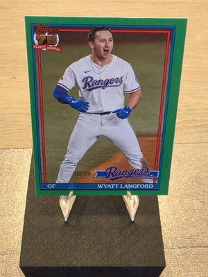 Wyatt Langford 2026 Topps Series 2 Green /99 #91B2-48