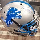 Barry Sanders Detroit Lions Autographed Football Helmet BAS Witnessed