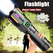 350000000 Lumen Super Bright LED Tactical Flashlight Rechargeable Work Light USA