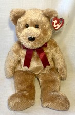 Rare Vintage 2002 Ty Beanie Buddies CURLY The Cute Light Brown Bear NWTS VGC