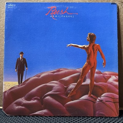 RUSH -Hemispheres LP WITH POSTER 1978 Geddy Lee Neil Peart Alex SRM-1-3743 EX/EX