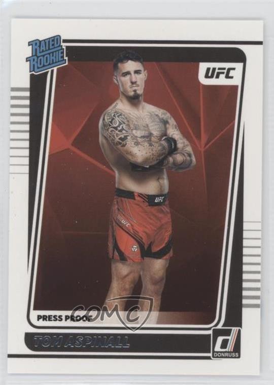 2022 Donruss UFC Rated Rookie Press Proof Silver Tom Aspinall #216 16ls
