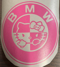 Pink Hello Kitty Bmw Die Cut Vinyl Decal Sticker Car Window Pink Hello Kitty Bmw Die Cut Vinyl Decal Sticker Car Window