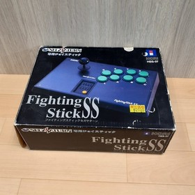 LOT HORI Fighting Stick SS x2 Sega Saturn Twin Set with Boxes Tested from Japan