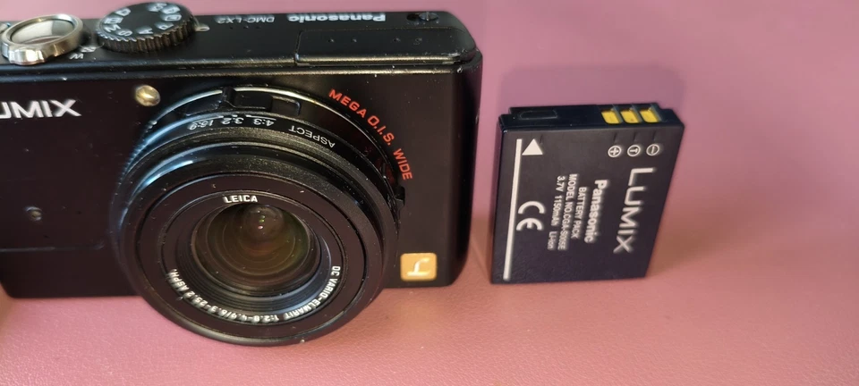 Panasonic Lumix DMC-LX2 10.2MP Digital Camera Black Tested Working, photo 2 of 5