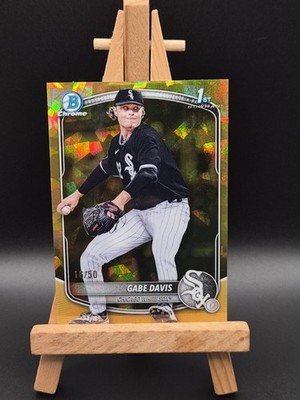 2025 Bowman Chrome Draft Sapphire Gold #BDC83 Gabe Davis 1st #'d 16/50 WhiteSox 