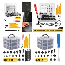 415/625/64Plastic Fastener Clips Rivets Fender Bumper Pin Push Free Remover D